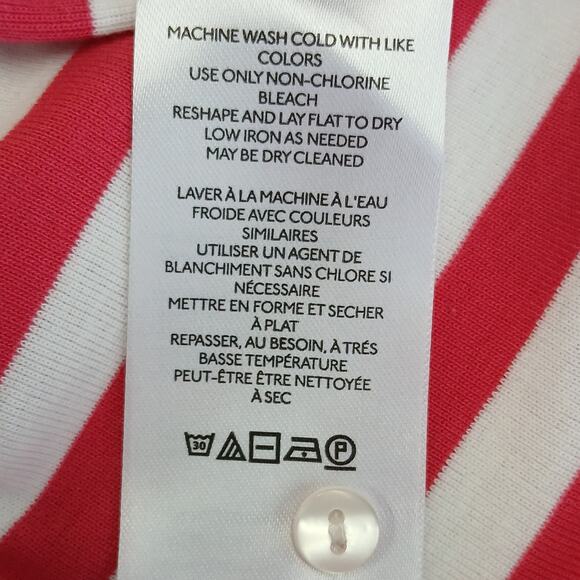 Maeve by Anthropologie SZ L Cropped Striped Tank Bright Red/White - Picture 9 of 9